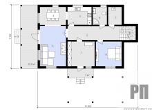 План 1 этажа - проект дома РосПроект 10